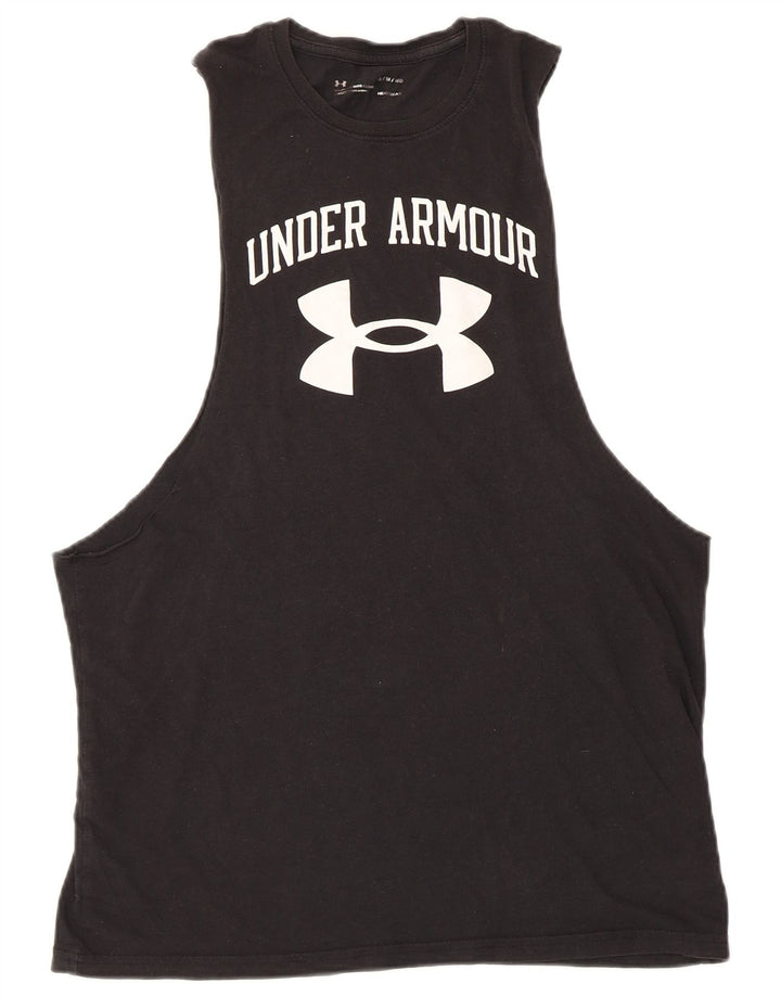 Under Armour Mens Heat Gear Graphic Vest Top Medium Black