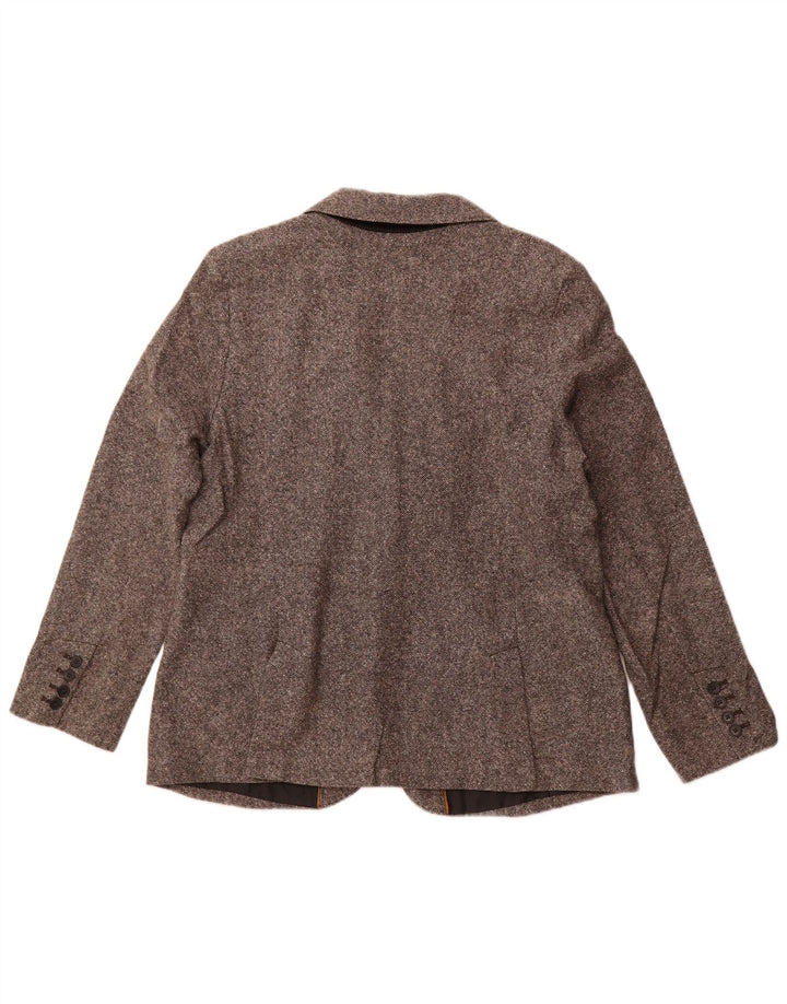 EDDIE BAUER Womens 2 Button Blazer Jacket US 18 2XL Grey Wool