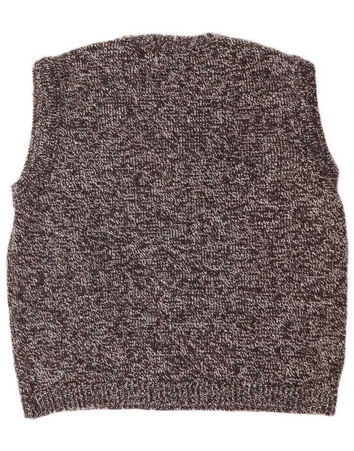 Zara Mens Vest Tank Top Small Black Flecked Polyacrylic
