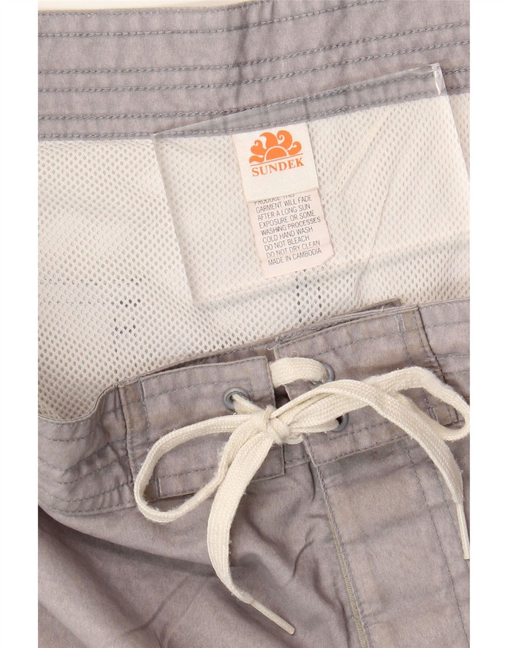 Sundek Mens Swimming Shorts Large  Grey Floral Polyester