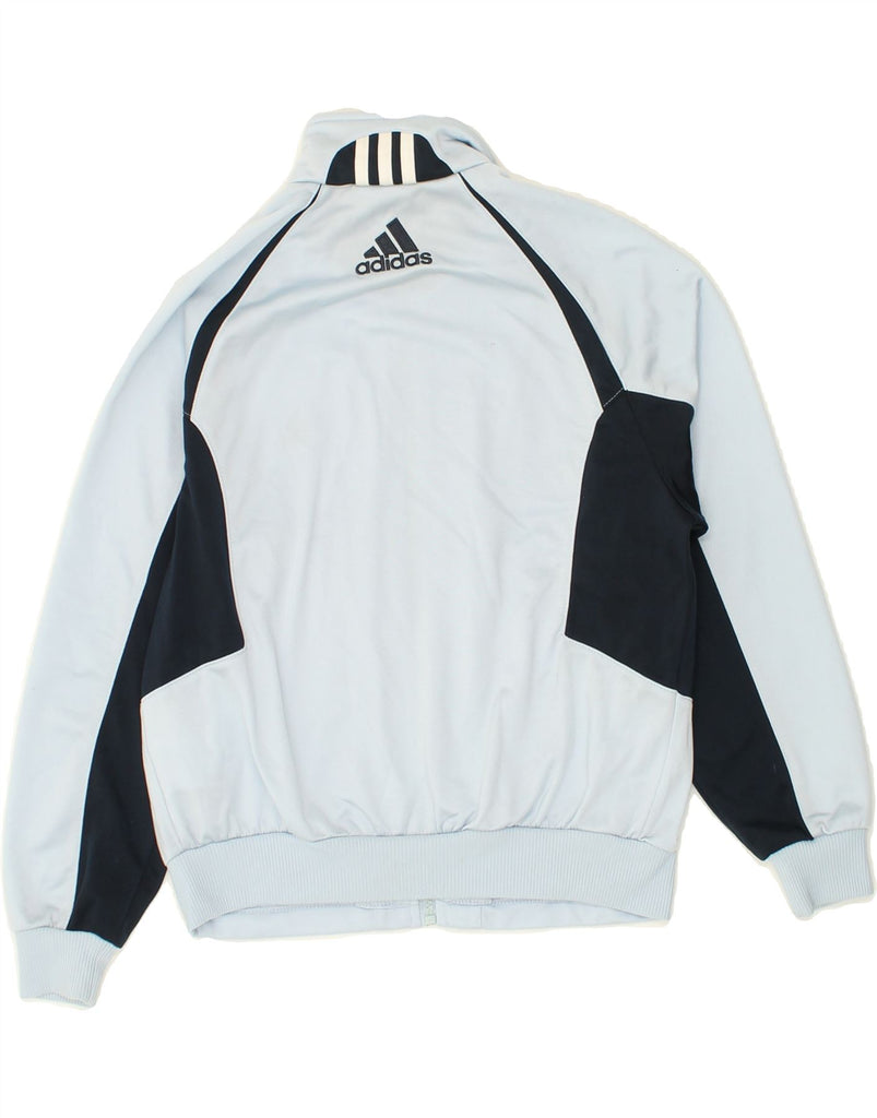 ADIDAS Boys Graphic Tracksuit Top Jacket 9-10 Years Small Blue Colourblock | Vintage Adidas | Thrift | Second-Hand Adidas | Used Clothing | Messina Hembry 