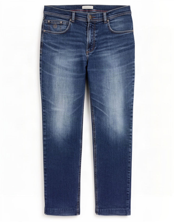 Bugatti Mens Regular Straight Jeans W36 L32 Blue Cotton