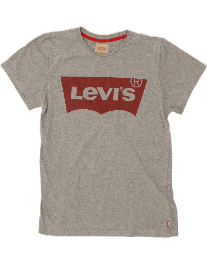 LEVI'S Girls Graphic T-Shirt Top 15-16 Years Grey Polyester Vintage Levi's and Second-Hand Levi's from Messina Hembry 
