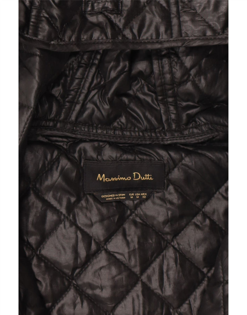 MASSIMO DUTTI Womens Hooded Quilted Gilet UK 12 Medium Black Vintage Massimo Dutti and Second-Hand Massimo Dutti from Messina Hembry 
