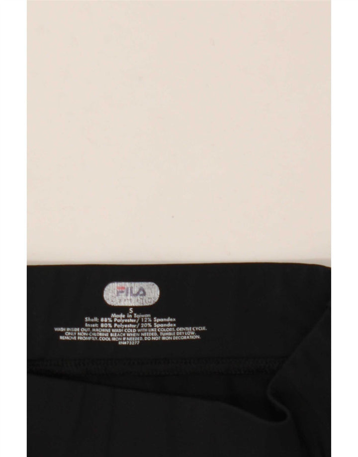Fila Womens Capri Tracksuit Trousers UK 10 Small Black Polyester