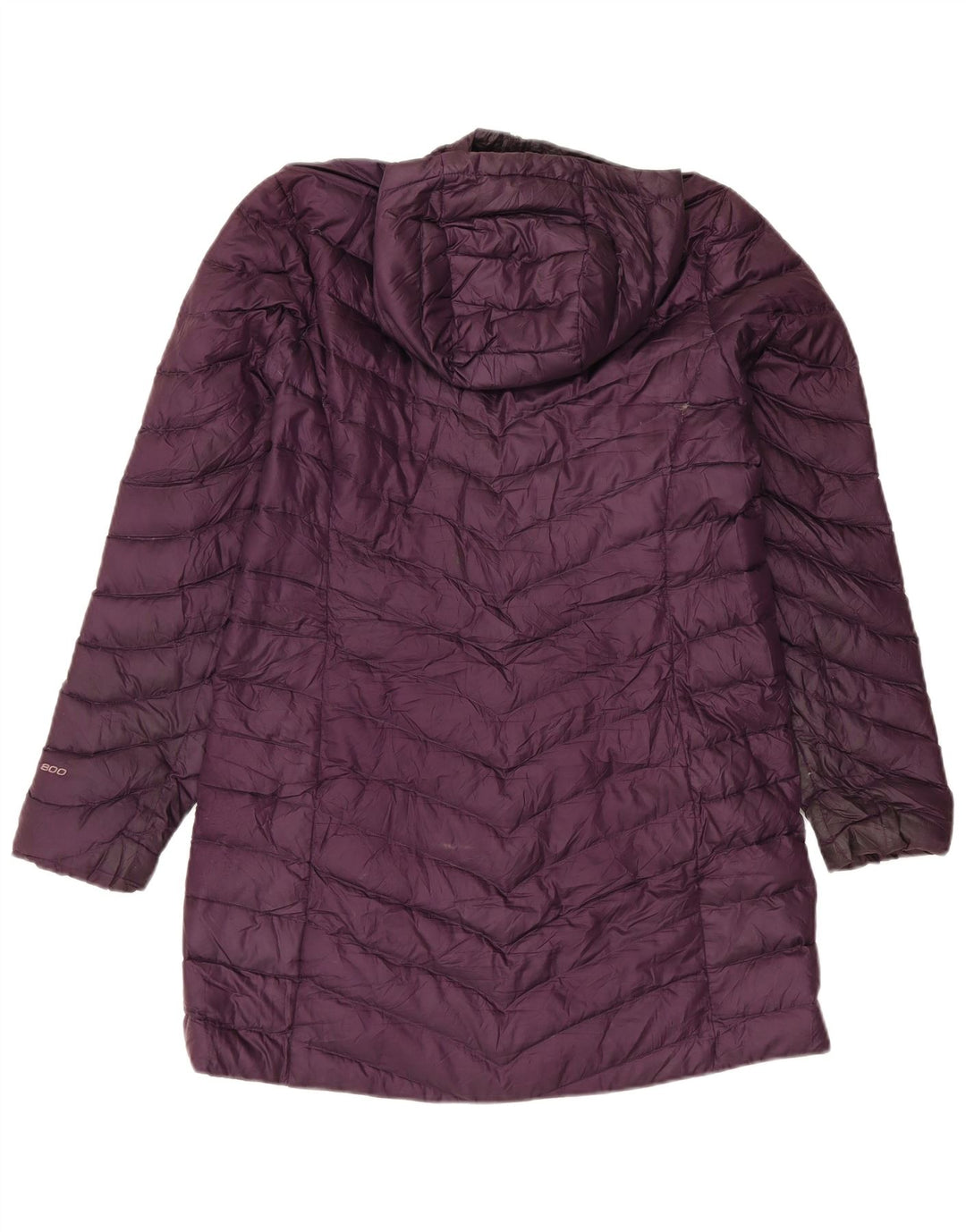 The North Face Womens Hooded Padded Coat UK 16 Large Purple Polyester