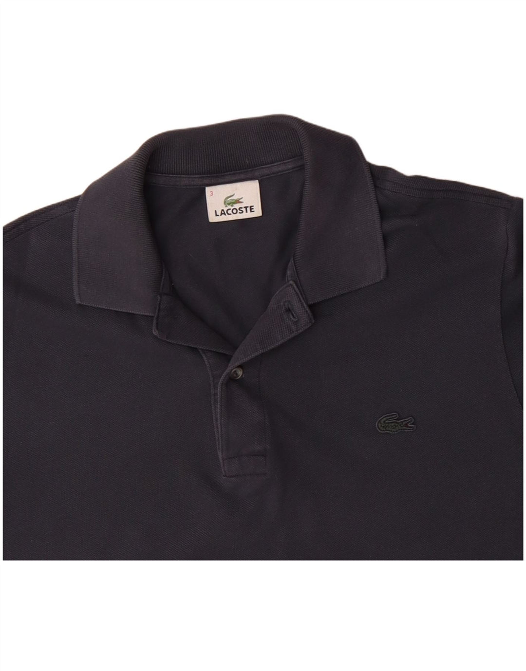 LACOSTE Mens Polo Shirt Size 3 Small Grey Cotton