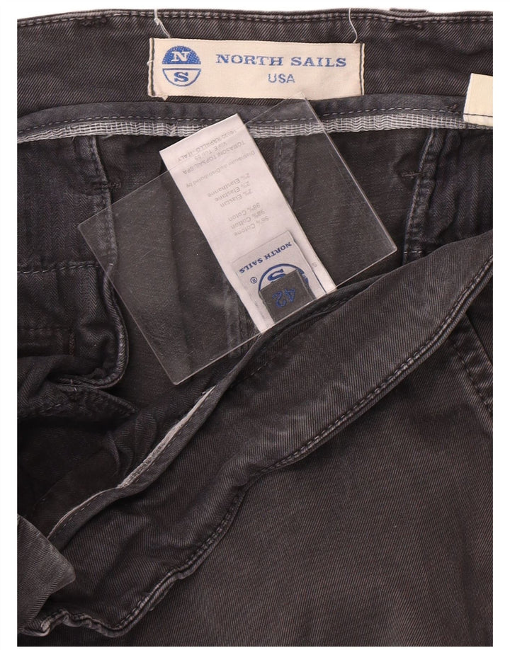 NORTH SAILS Mens Straight Chino Trousers W42 L29 Grey Cotton