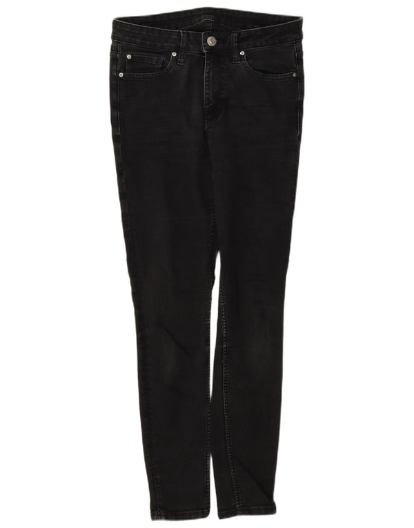Marks & Spencer Womens Skinny Jeans UK 10 Small W26 L27 Grey Cotton