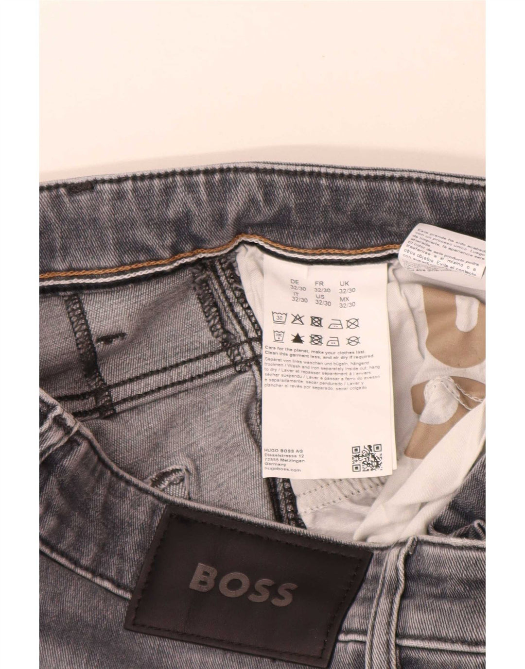 Hugo Boss Womens Slim Jeans W32 L30 Grey Cotton