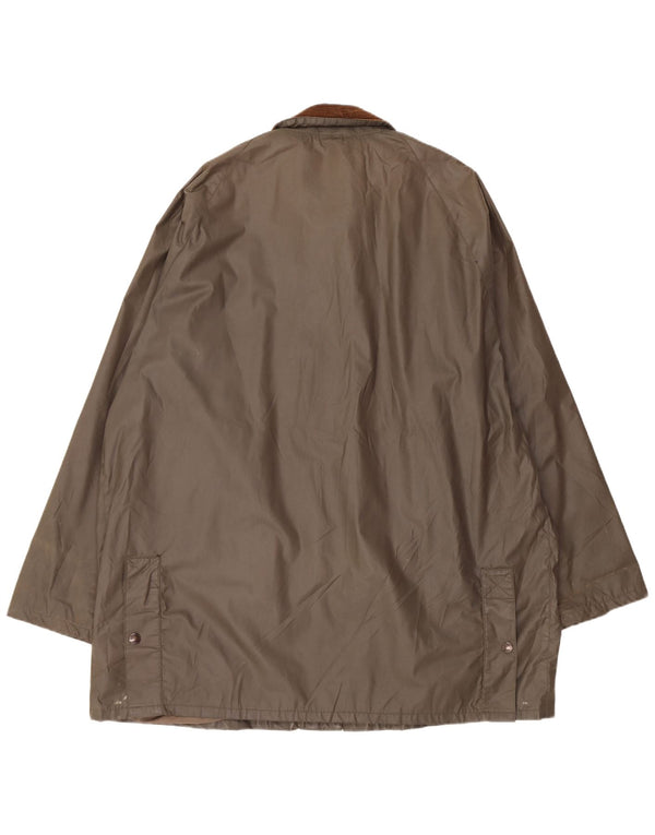 Wilkes&Akerman Mens Waxed Cotton Jacket UK 44 2XL Khaki Polyester