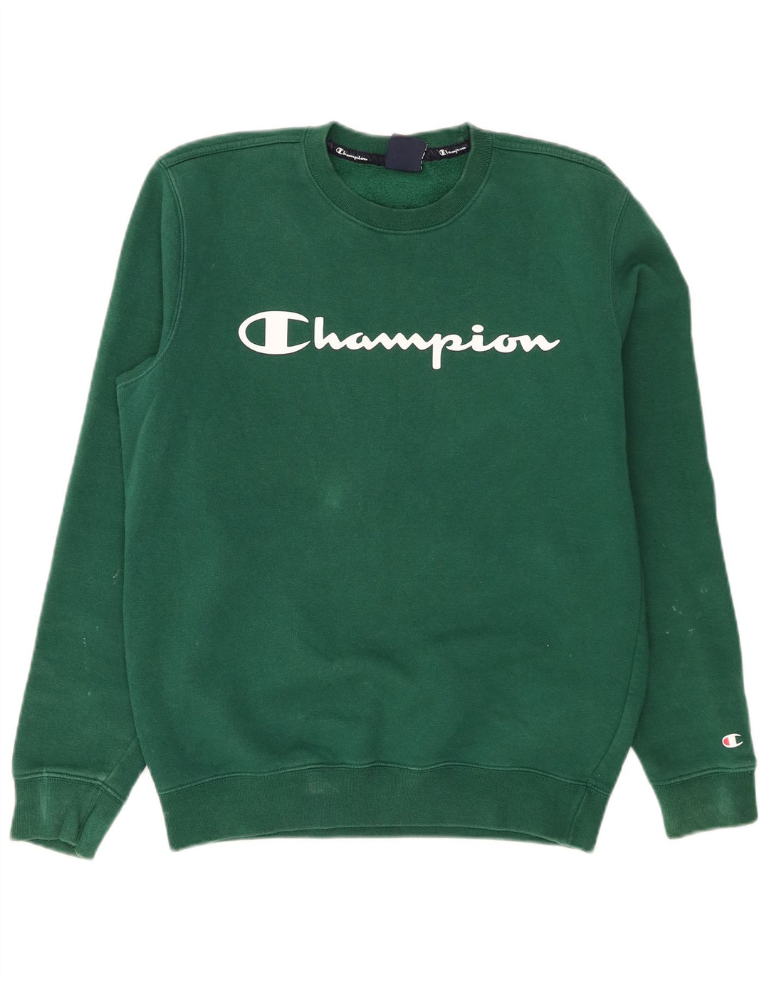 Champion Mens Graphic Sweatshirt Jumper Medium Green Cotton