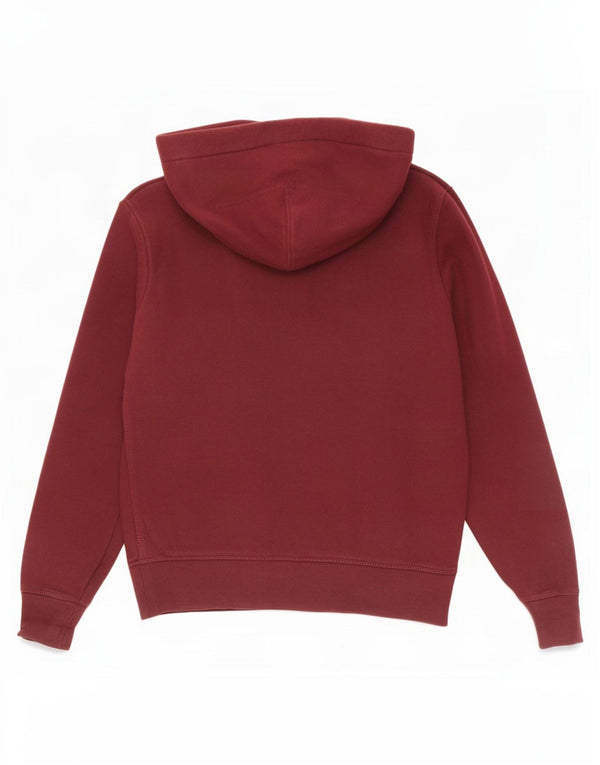 Jack Wills Womens Graphic Hoodie Jumper UK 8 Small Burgundy Cotton