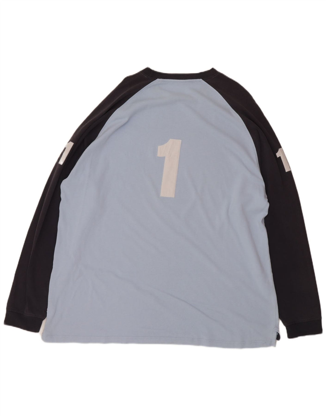 Hackett Mens Graphic Top Long Sleeve 2XL Blue Colourblock Cotton