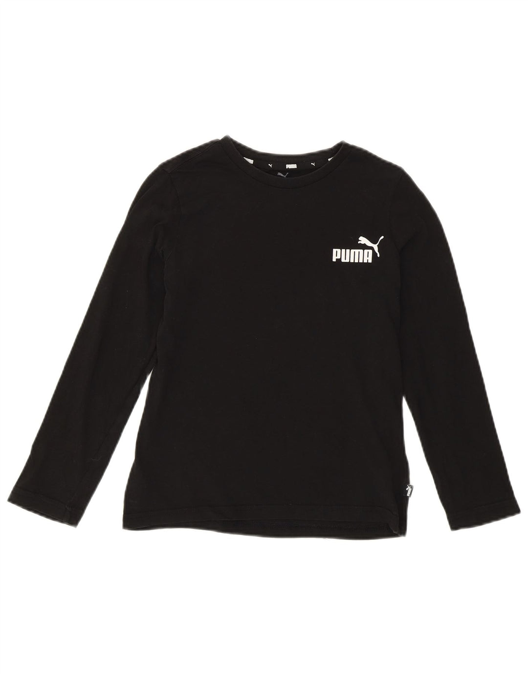PUMA Boys Graphic Top Long Sleeve 9-10 Years Black