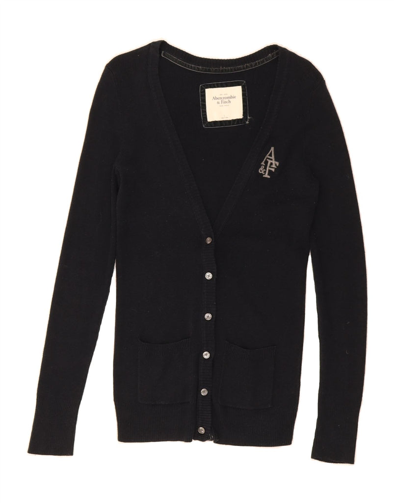 ABERCROMBIE & FITCH Womens New York Cardigan Sweater UK 14 Large Navy Blue Vintage Abercrombie & Fitch and Second-Hand Abercrombie & Fitch from Messina Hembry 