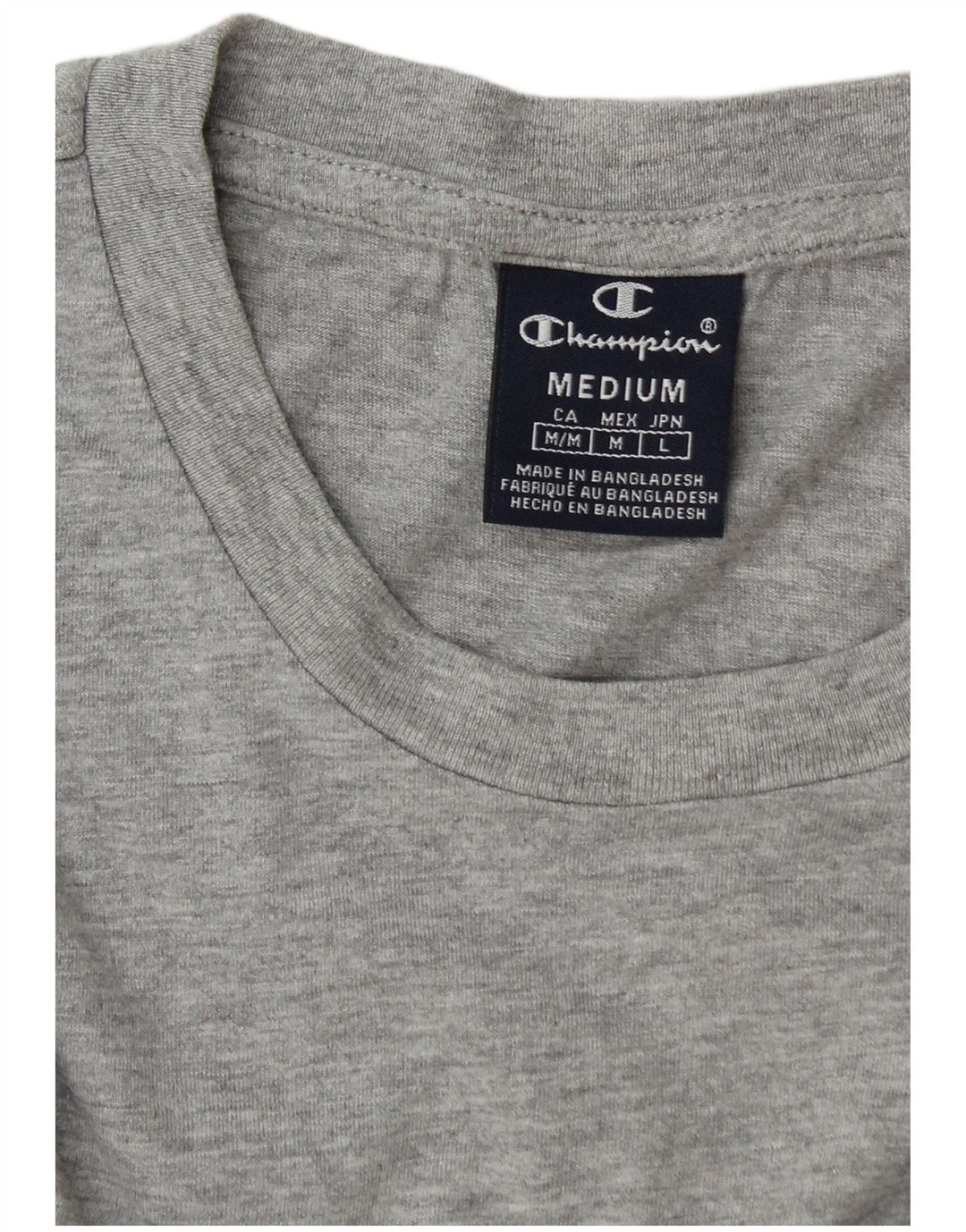 Champion Mens T-Shirt Top Medium Grey