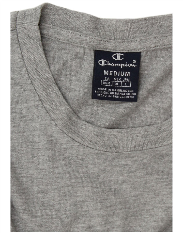 Champion Mens T-Shirt Top Medium Grey
