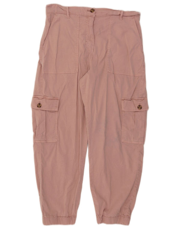 Marks & Spencer Mens Joggers Cargo Trousers UK 12 Medium W32 L24 Pink