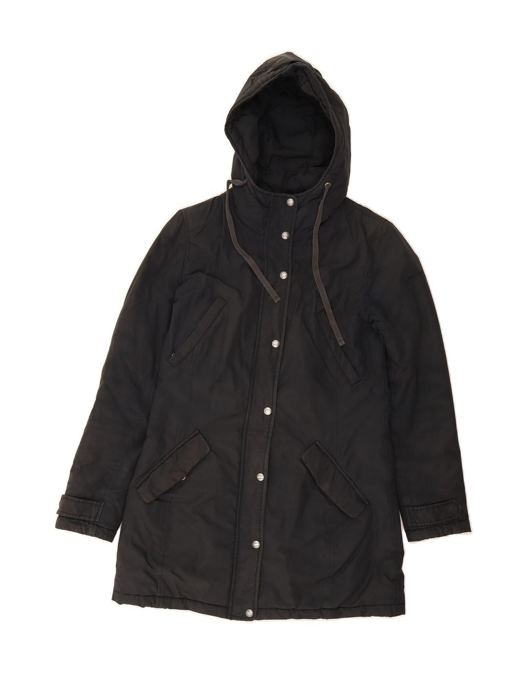 WOOLRICH Womens Hooded Parka Jacket UK 14 Medium Black Vintage Woolrich and Second-Hand Woolrich from Messina Hembry 
