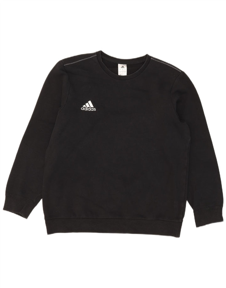 Adidas Mens Sweatshirt Jumper Large Black Cotton