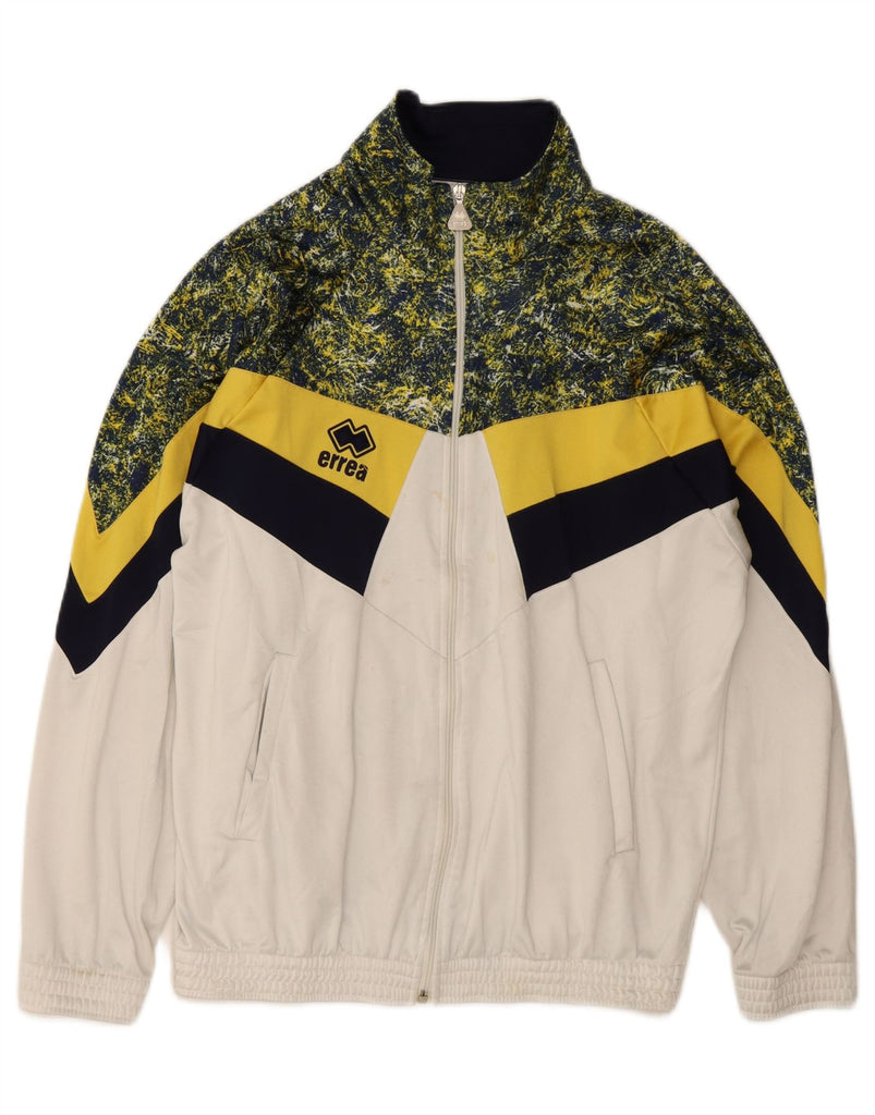 ERREA Mens Tracksuit Top Jacket Large White Colourblock Vintage Errea and Second-Hand Errea from Messina Hembry 