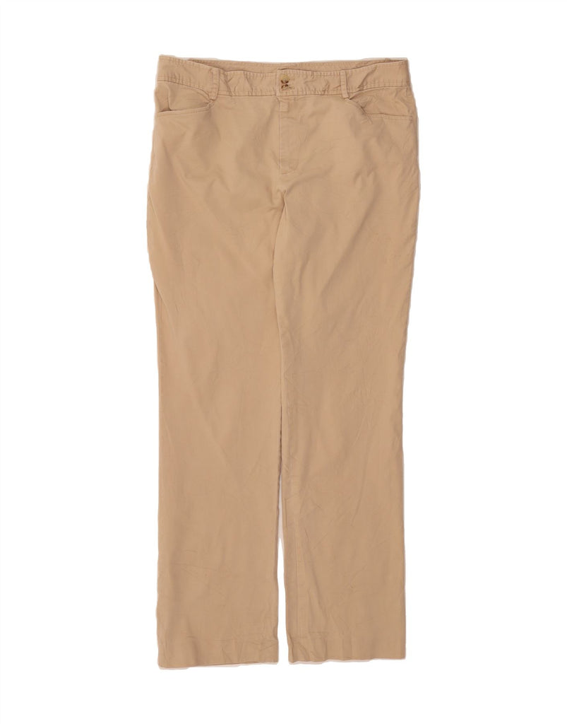 CHAPS Womens Straight Casual Trousers US 14 XL W32 L30 Beige Cotton Vintage Chaps and Second-Hand Chaps from Messina Hembry 