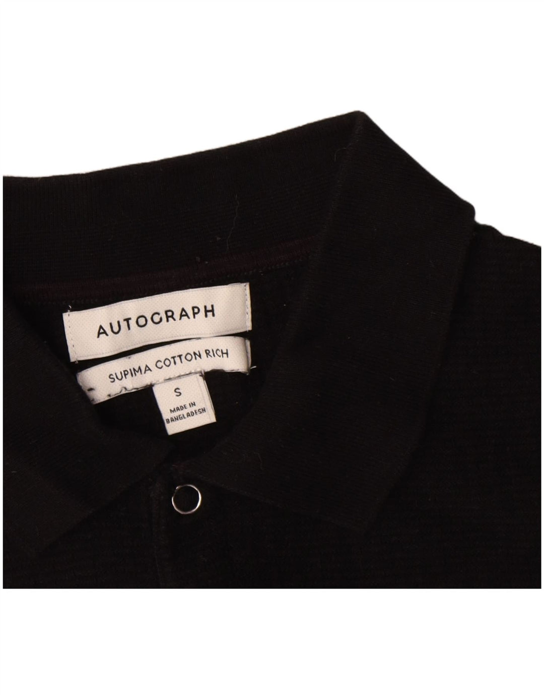 Marks & Spencer Mens Autograph Polo Neck Jumper Sweater Small Black Cotton