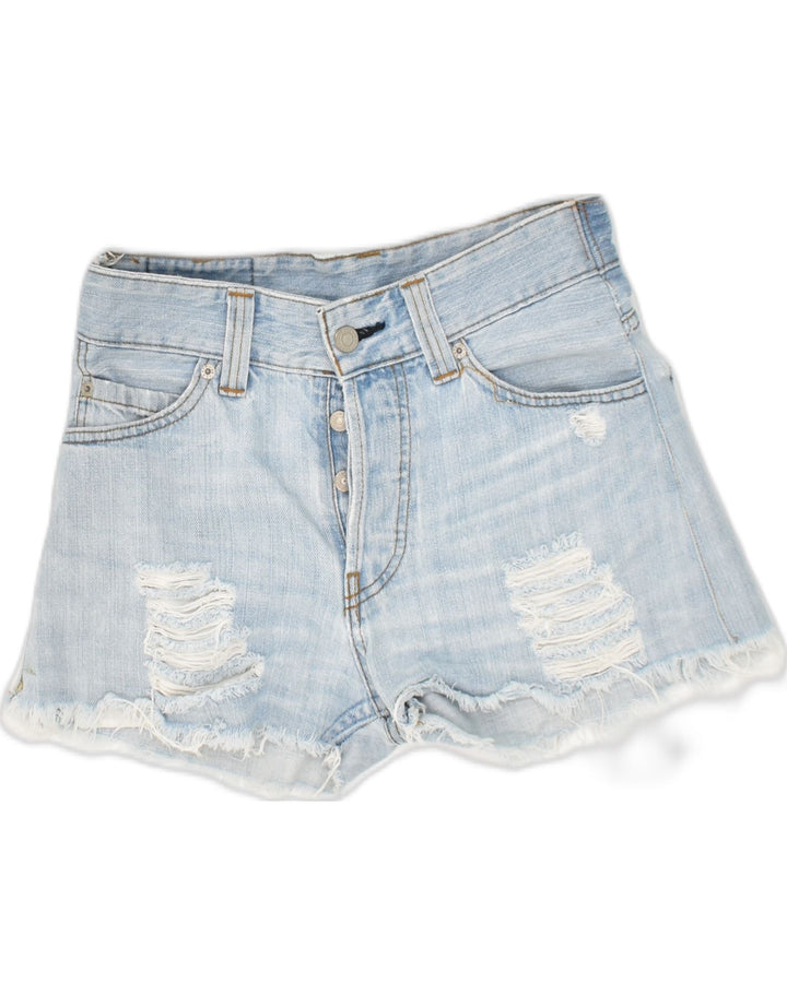 LEVI'S Womens 512 Denim Shorts W29 Medium Blue Cotton Vintage Levi's and Second-Hand Levi's from Messina Hembry 