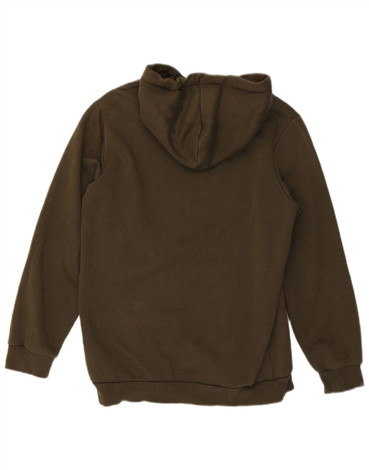 PUMA Mens Graphic Hoodie Jumper Small Khaki Cotton