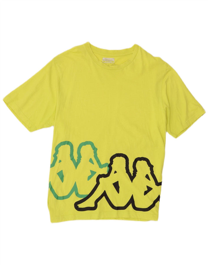 Kappa Mens Graphic T-Shirt Top XL Yellow
