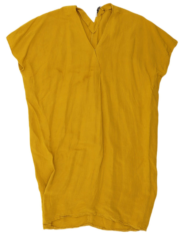 Zara Womens Oversized Tunic Dress UK 18 XL Yellow