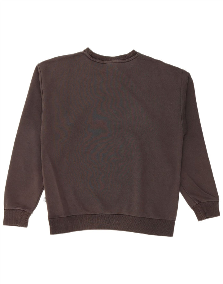 PUMA Womens Oversized Graphic Sweatshirt Jumper UK 10 Small Black