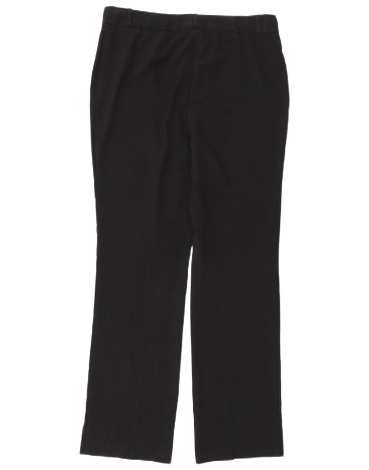 Marks & Spencer Womens Straight Suit Trousers UK 14 Medium W34 L34 Black