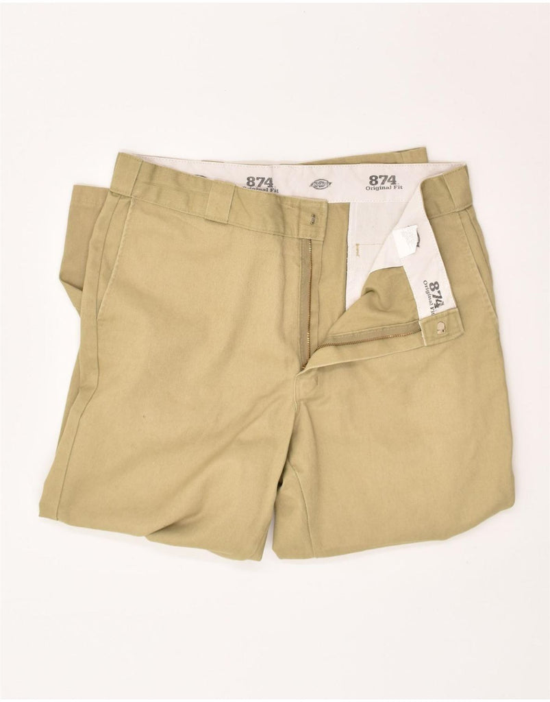 DICKIES Mens Straight Chino Trousers IT 54 2XL W38 L26 Beige Polyester | Vintage Dickies | Thrift | Second-Hand Dickies | Used Clothing | Messina Hembry 