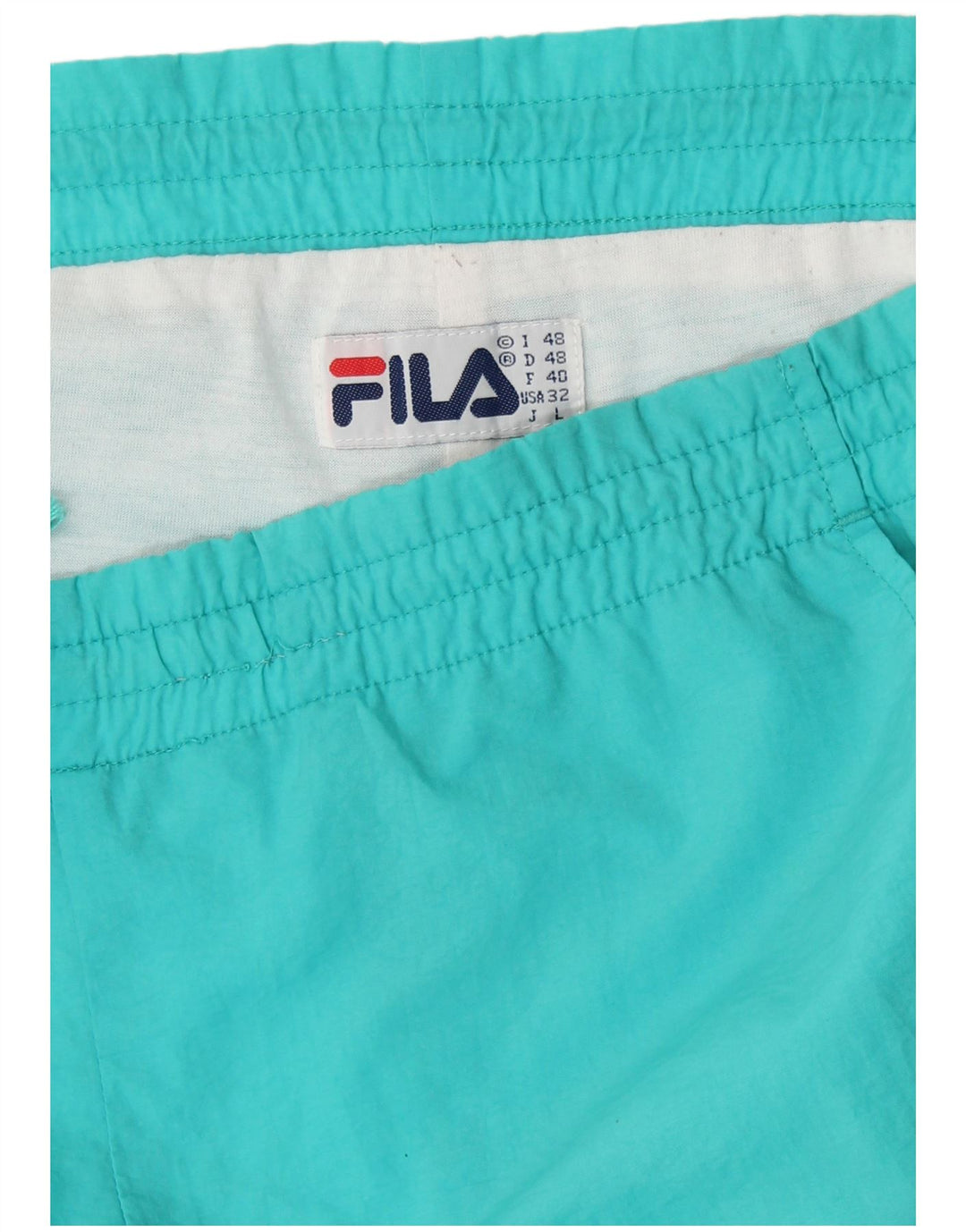 FILA Mens Tracksuit Trousers Joggers IT 48 Medium  Turquoise Nylon