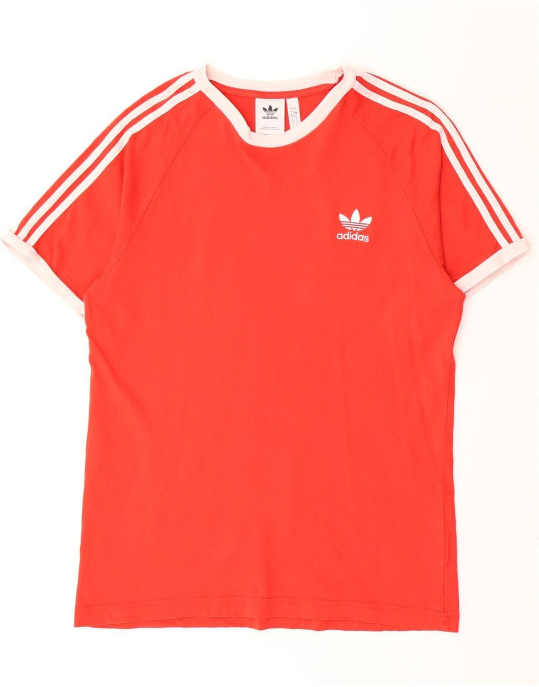Adidas Mens T-Shirt Top Large Red Cotton