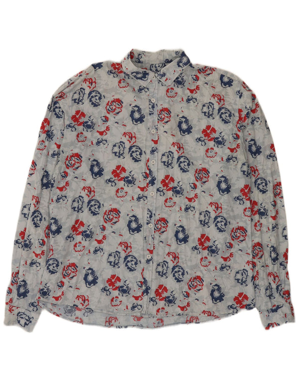 Sottotono Mens Slim Fit Shirt 2XL Blue Floral Cotton