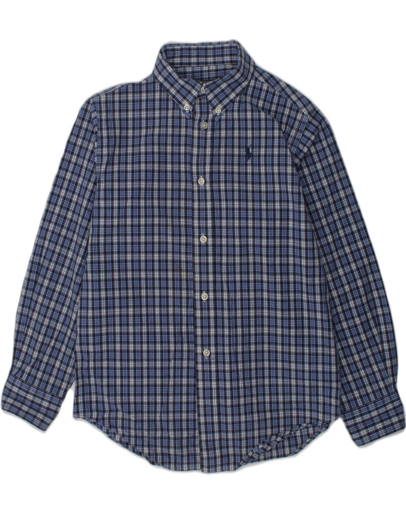 POLO RALPH LAUREN Boys Shirt 6-7 Years Blue Check Cotton | Vintage Polo Ralph Lauren | Thrift | Second-Hand Polo Ralph Lauren | Used Clothing | Messina Hembry 