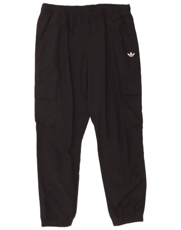 Adidas Mens Cargo Tracksuit Trousers Joggers XL Black Polyester