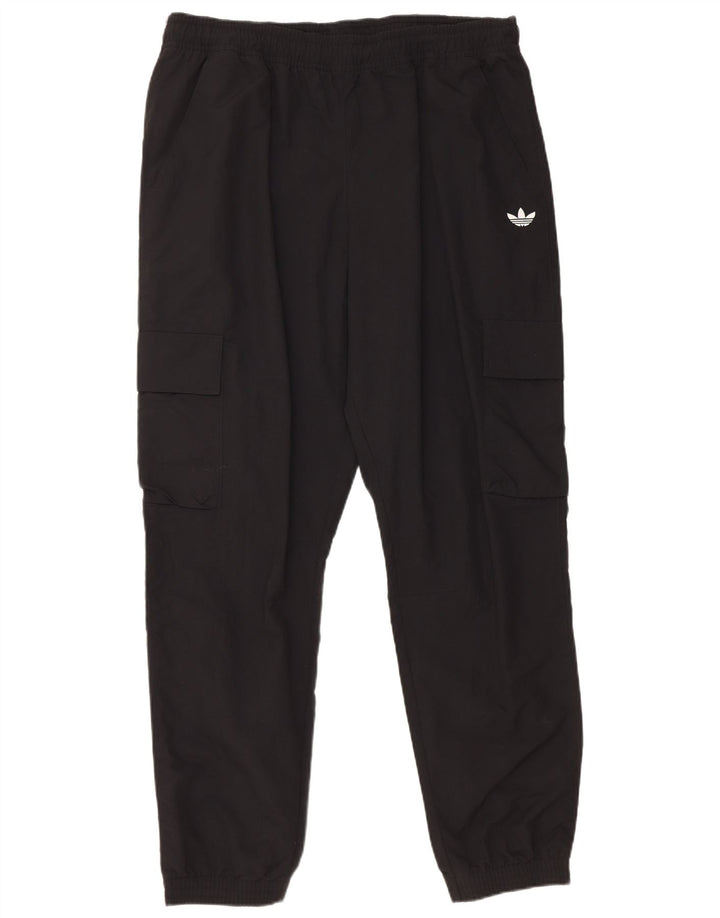 Adidas Mens Cargo Tracksuit Trousers Joggers XL Black Polyester
