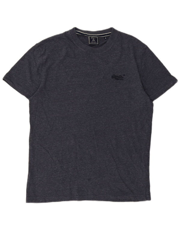 Superdry Mens T-Shirt Top Medium Navy Blue Cotton