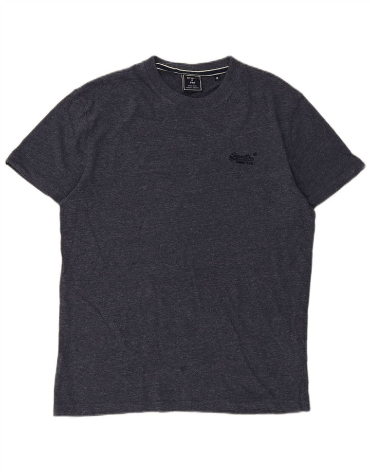 Superdry Mens T-Shirt Top Medium Navy Blue Cotton