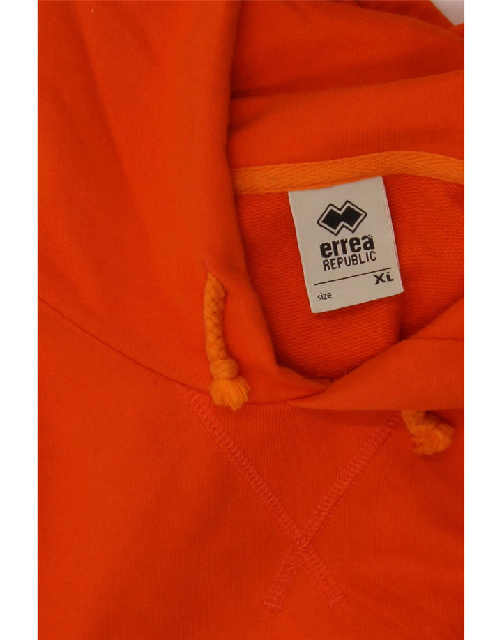 ERREA Mens Graphic Hoodie Jumper XL Orange Colourblock
