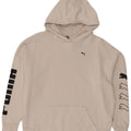 Puma Womens Graphic Oversized Hoodie Jumper UK 14 Medium White Cotton