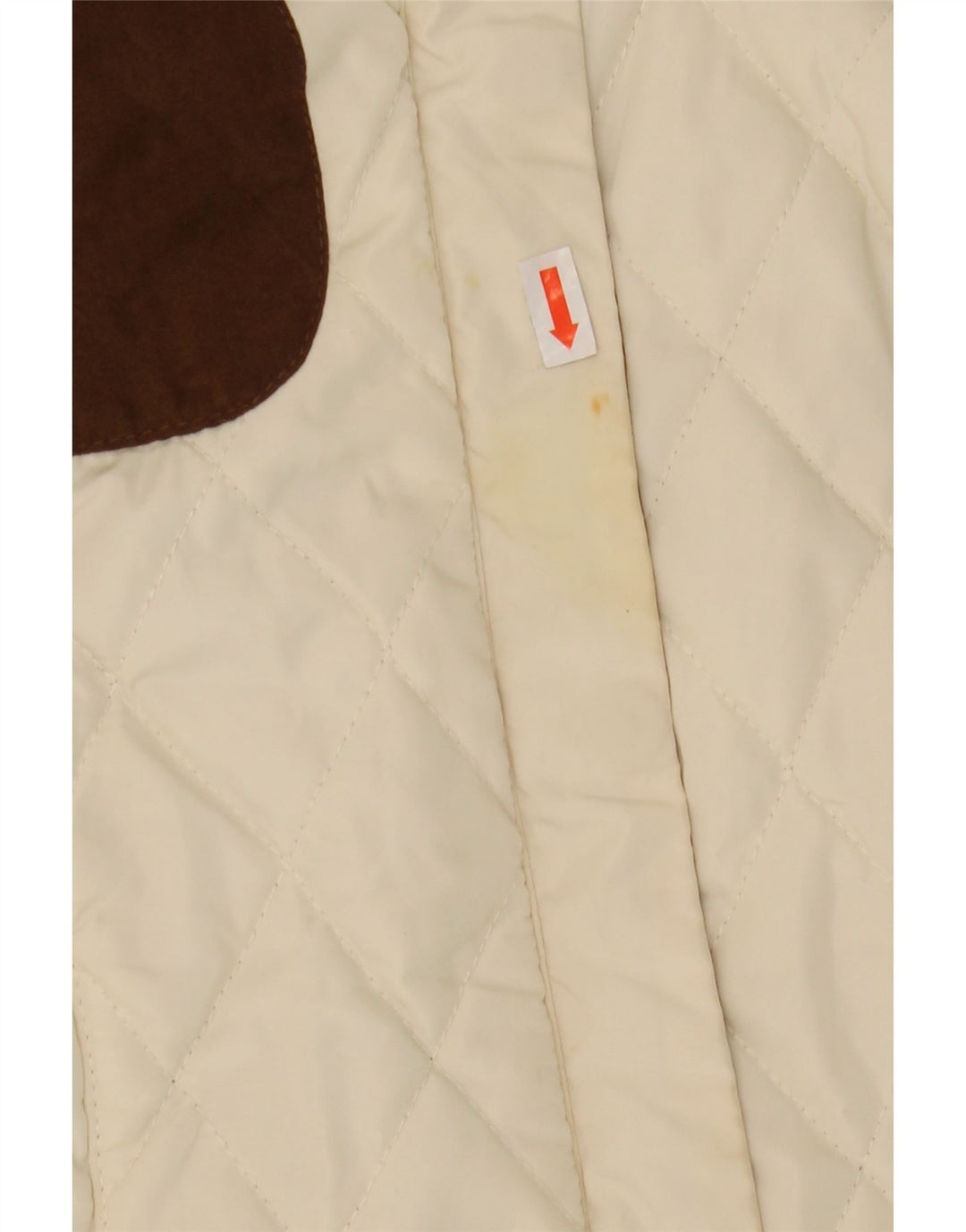 Zara Womens Quilted Gilet UK 12 Medium Off White Colourblock Polyester