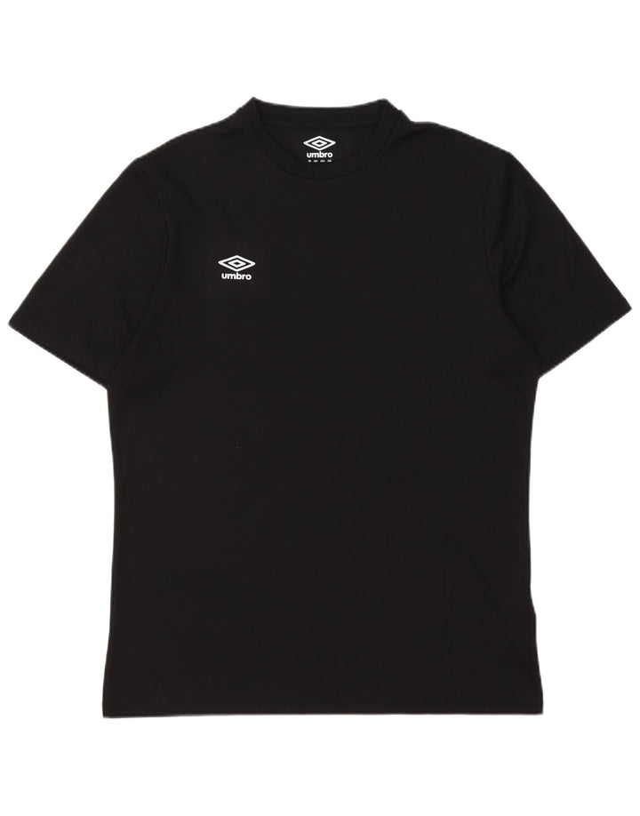 Umbro Mens T-Shirt Top Medium Black Polyester