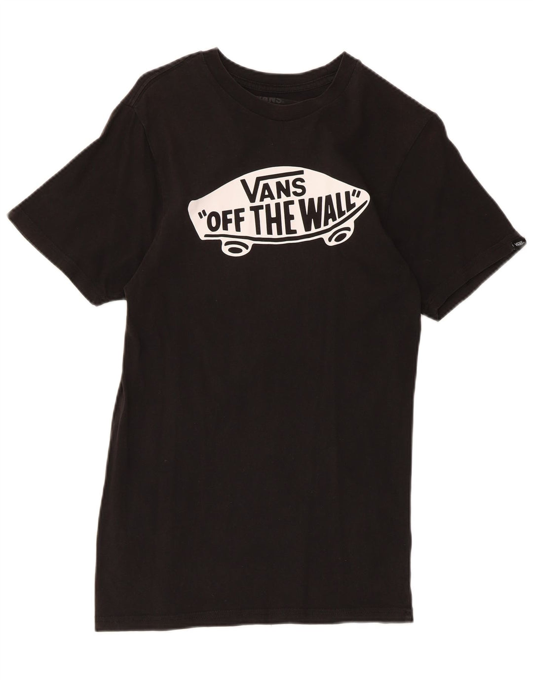 Vans Mens Slim Fit Graphic T-Shirt Top Small Black Cotton