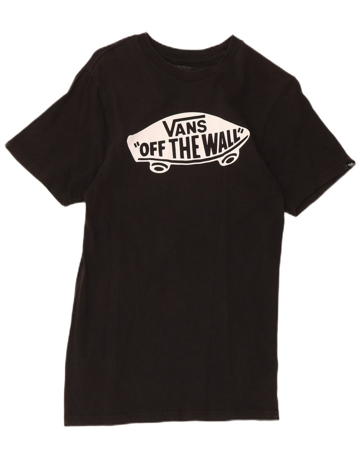 Vans Mens Slim Fit Graphic T-Shirt Top Small Black Cotton