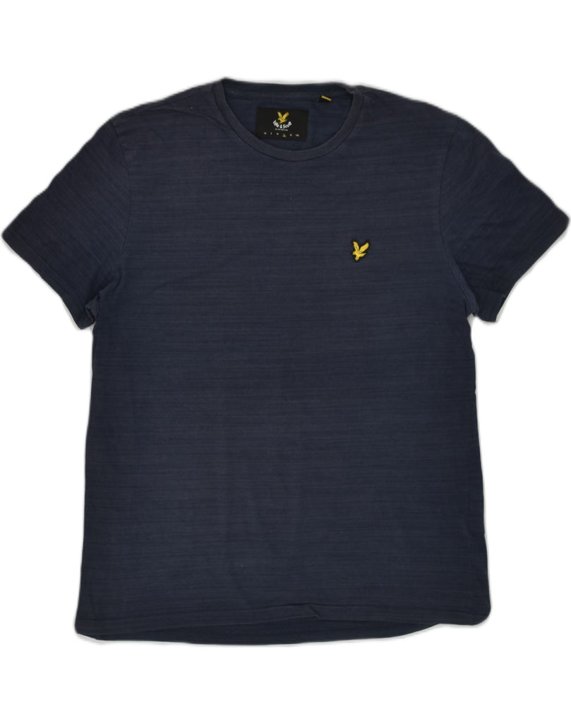 LYLE & SCOTT Mens T-Shirt Top Large Navy Blue Cotton | Vintage Lyle & Scott | Thrift | Second-Hand Lyle & Scott | Used Clothing | Messina Hembry 